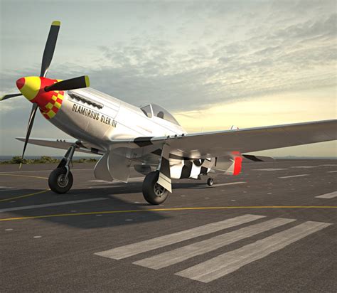 North American P 51 Mustang 3d Model Aircraft On Hum3d