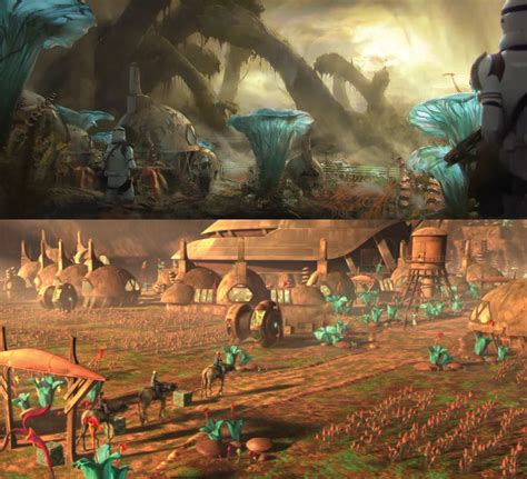 Buildings From The Felucia Concept Art Were Seen In The