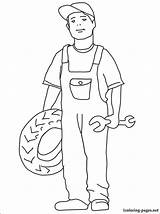 Mechanic Coloring Pages Drawing Getdrawings sketch template