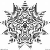 Kaleidoscope Coloring Pages Printable Adults Patterns Getcolorings Color sketch template