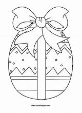 Uovo Pasqua Fiocco Uova Tuttodisegni Infanzia Decorazioni Easter Coniglio sketch template