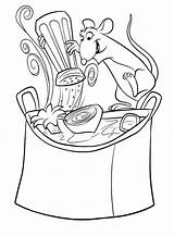 Ratatouille Coloring4free Remy Cooking sketch template