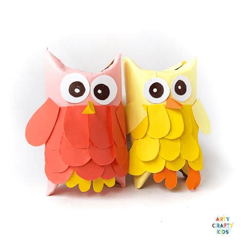 toilet paper roll owls arty crafty kids
