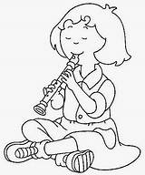 Flauta Instrumentos Viento Dibujar Maestra sketch template