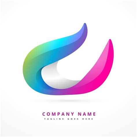 colorful logo shape design template   vector art stock