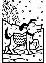 Coloring Winter Pages Dog1 Kids Book Easily Print sketch template