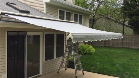 sunsetter laminated fabric retractable awning  middletown nj  youtube