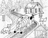 Train Christmas Coloring Thomas Pages Printable sketch template