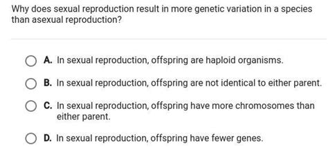 why does sexual reproduction result in more genetic variation in a