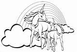 Rainbow Coloring Pages Unicorn Adults Isaac Newton Template Colouring Color Printable Fairy Drawing Getdrawings Templates Clipart Getcolorings sketch template