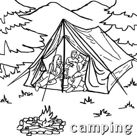 camping coloring pages people coloring pages family coloring pages