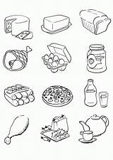 Coloring Food Groups Pages Group Five sketch template