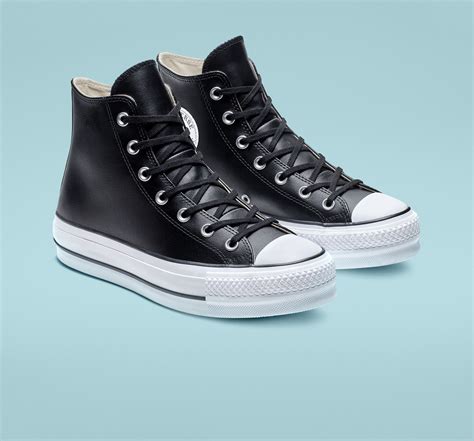 Clean Leather Platform Chuck Taylor All Star Women S High Top Shoe