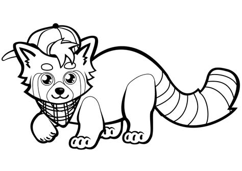 red panda  cute coloring page  printable coloring pages  kids