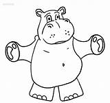 Hippo Coloring Pages Baby Cartoon Hippopotamus Printable Color Kids Getcolorings Cool2bkids Cute Template Print sketch template