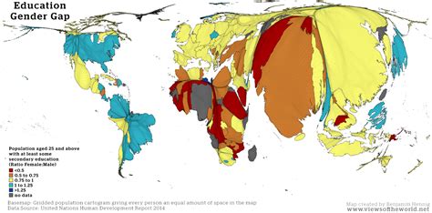 global gender gap in secondary education views of the world