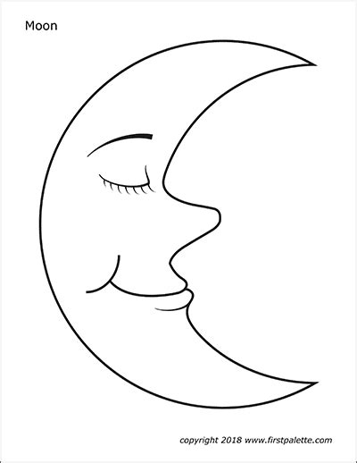 moon  printable templates coloring pages firstpalettecom