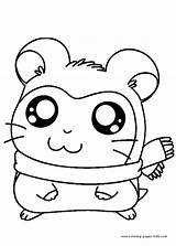 Pages Coloring Color Cartoon Hamtaro Printable Print Kids Sheets Characters Book sketch template