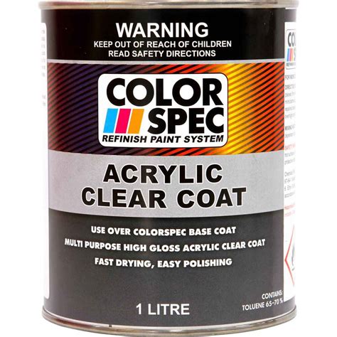 colorspec paint acrylic clear coat  litre supercheap auto