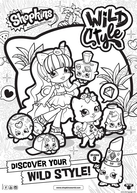 print shopkins season  wild style  coloring pages shopkin coloring