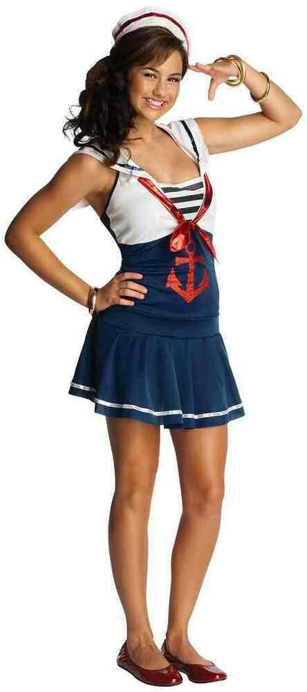 sailor girl navy retro blue popeye fancy dress up halloween tween teen costume ebay