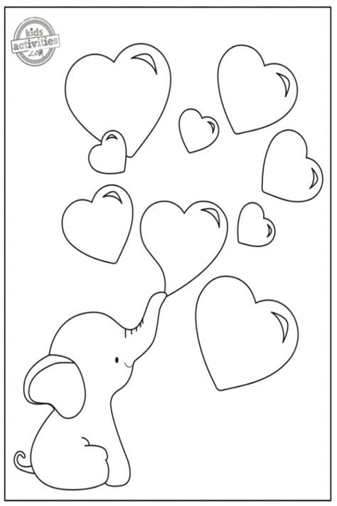 kindergarten coloring pages  valentine day
