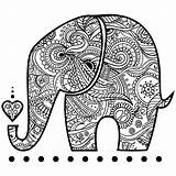 Elefante Indio Elephant sketch template