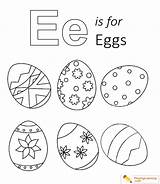 Coloring Egg Letter Pages Eggs Easter Worksheets Learning Sheet Alphabet Playinglearning sketch template