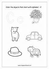 Color Start Objects Alphabet Only Things Worksheet Starting Coloring Megaworkbook sketch template