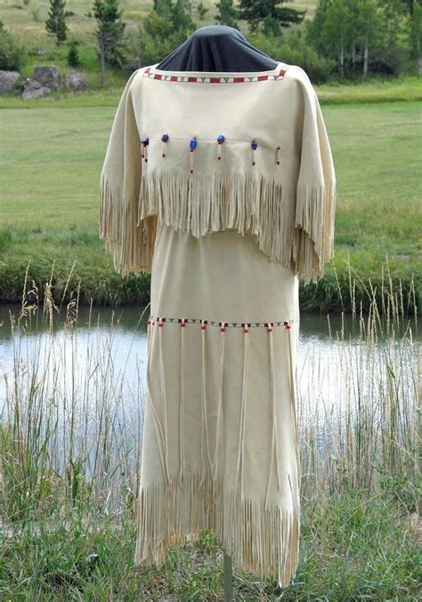 Buckskin Deerskin Native American Dress Plains Indian Etsy In 2021
