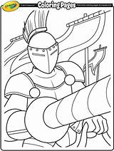 Coloring Crayola Jousting Knight Pages Print Joust sketch template