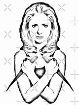 Buffy Summers Slayer sketch template