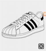 Adidas Shoes Drawing Superstar Dibujo Zapatillas Sneakers Shoe Dibujos Sneaker Dibujar Tenis Tennis Addidas Zapatos Drawings Tênis Desenho Template Illustration sketch template