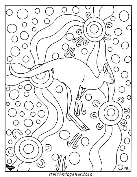 aboriginal animal colouring pages  print  coloring pages