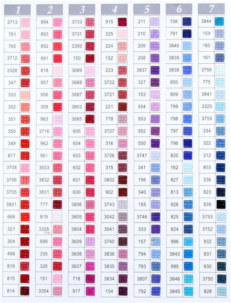 printable diamond dotz color chart portal tutorials