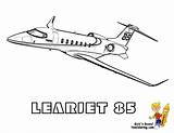 Jet Coloring Pages Airplane Private Colouring Outline Choose Board Print Learjet Color Collection sketch template