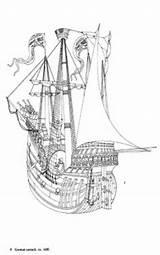 Nautical Carrack sketch template