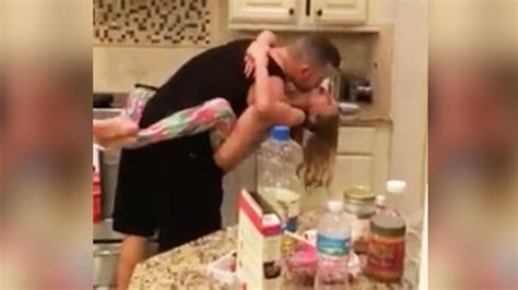 mom thinks dad and daughter are cooking breakfast—when she sees this she