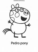 Peppa Pig Coloring Pedro Pages Pony Friends George Printable Colorare Clipart Print Template Colouring Disegno Popular 1123 Library sketch template