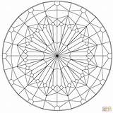 Coloring Stained Glass Pages Mosaic Simple Mandala Supercoloring Printable Popular Pattern Crafts sketch template