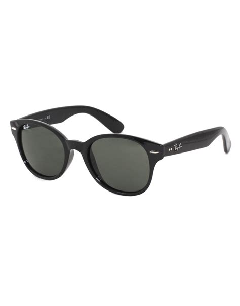 ray ban rayban round sunglasses in black for men lyst