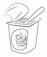 Yogurt Cartoon sketch template
