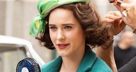 rachel brosnahan gets glam while filming ‘the marvelous