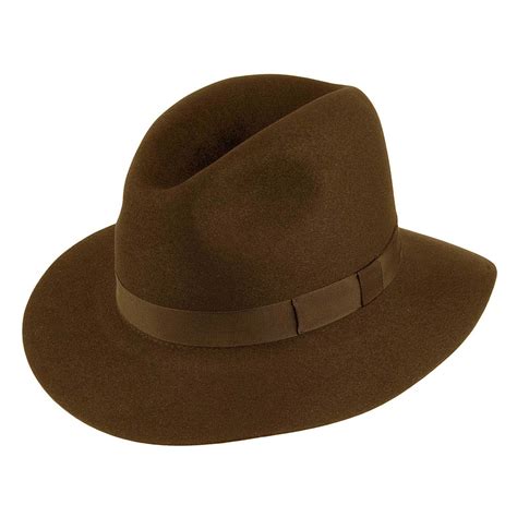 brown crushable trilby hat mens country clothing cordings
