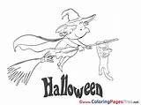 Halloween Broom Sorcerer Colouring Coloring Sheet Title sketch template