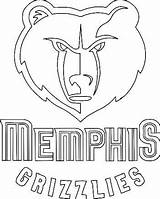 Grizzlies Memphis Hawks Hornets Bulls Chicago Drawing Atlanta Hawk Grizzly sketch template