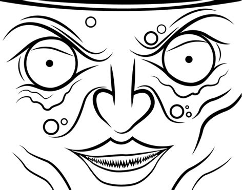 witch face coloring page coloringcrewcom