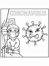 Coronavirus Coloring Pages Printable sketch template