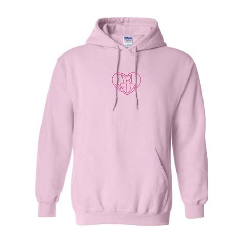 pink  pink embroidered hoodie sororities     hoodies light pink hoodie