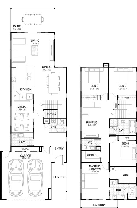 Floor plan | Housing Design in 2019 | Narrow house plans